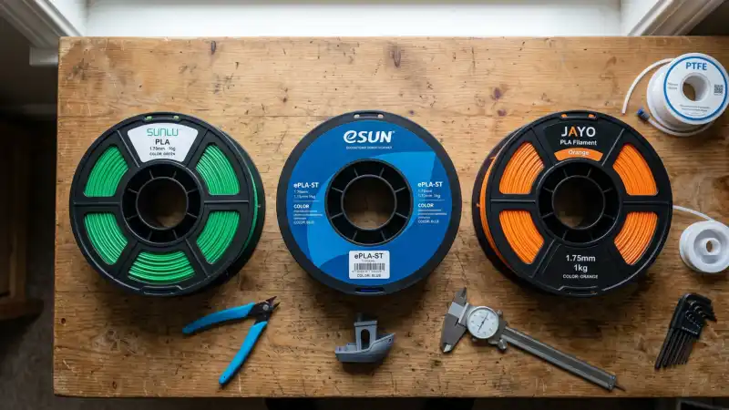 Budget 3D printer filament – Sunlu JAYO eSUN PLA PETG spools, cheapest reliable brands