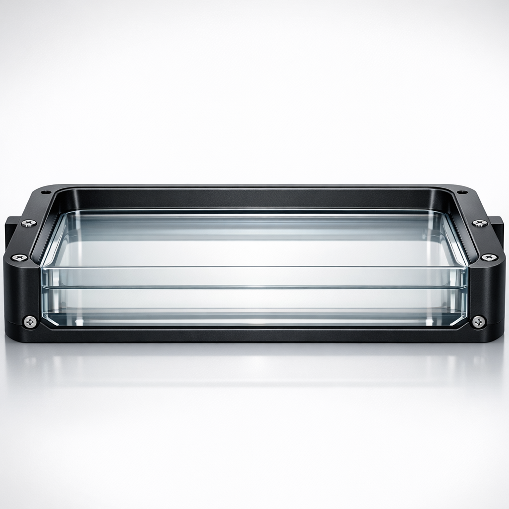 Resin vat with clean liquid. Pour slowly and wait before printing for clear results