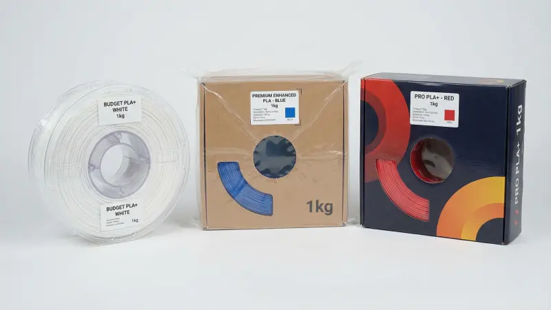 PLA+ filament 1kg spools – budget and premium options for 3D printing