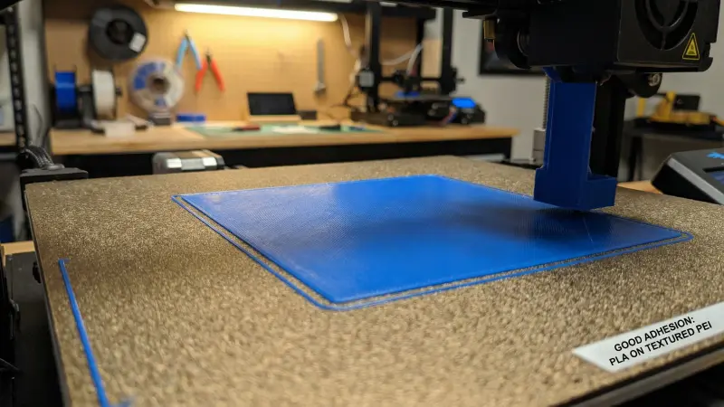 PLA+ vs PLA first layer bed adhesion on PEI build plate